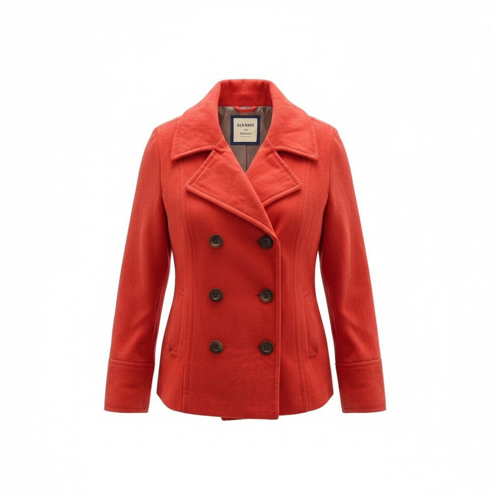 Old Navy Women's Bold Red Peacoat